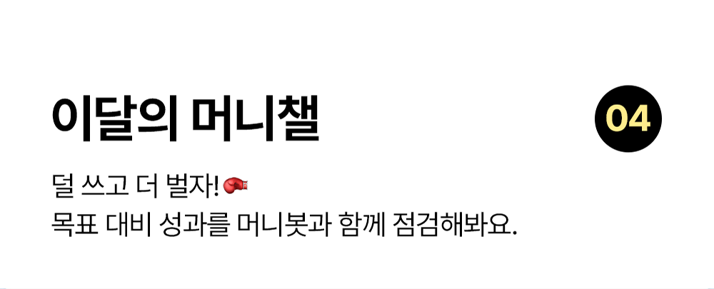 이달의 머니챌 노션 템플릿: 월간 소비 목표와 성과를 점검하는 템플릿