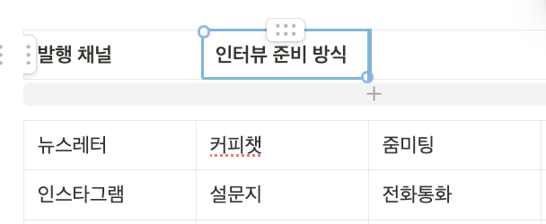노션에서 엑셀처럼 셀 병합 가능한가요?