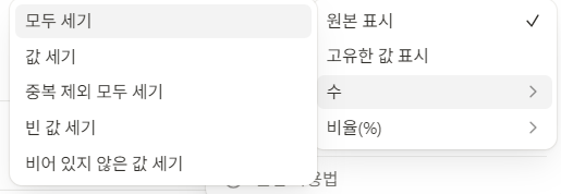 노션 롤업 속성 집계 옵션