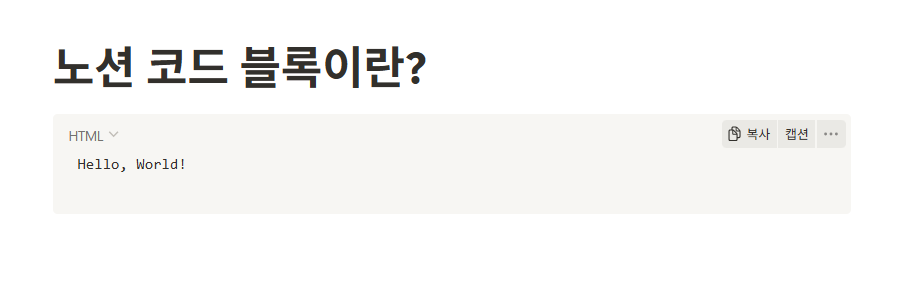 노션 코드(Code) 블록이란?