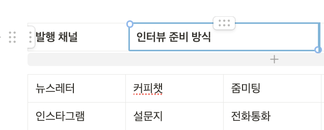 노션에서 엑셀처럼 셀 병합 가능한가요?