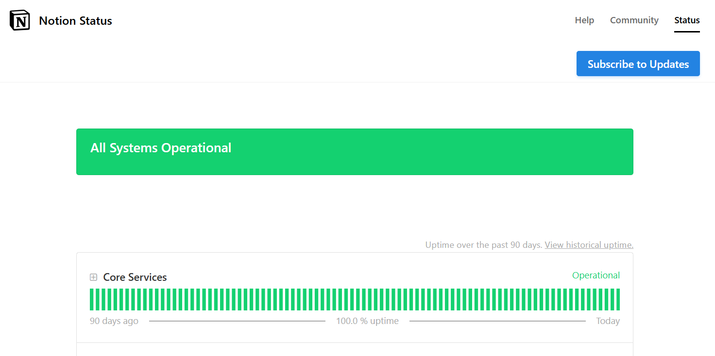 노션 서버 장애 확인하기