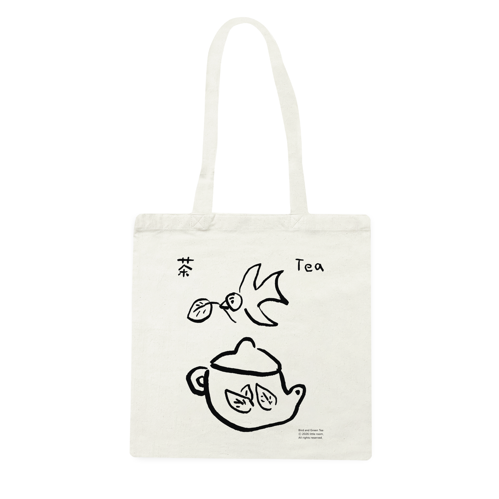 Bird and Green Tea Tote bag