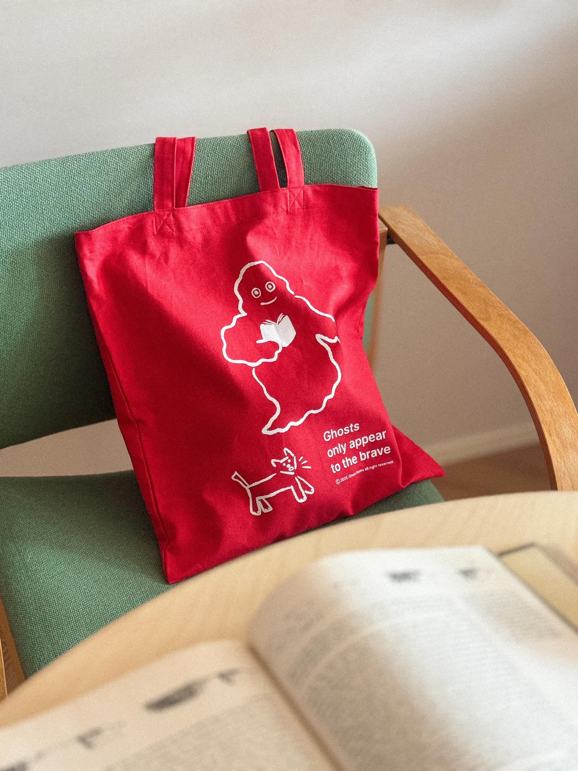 Ghost Books Tote Bag (Red/Blue)