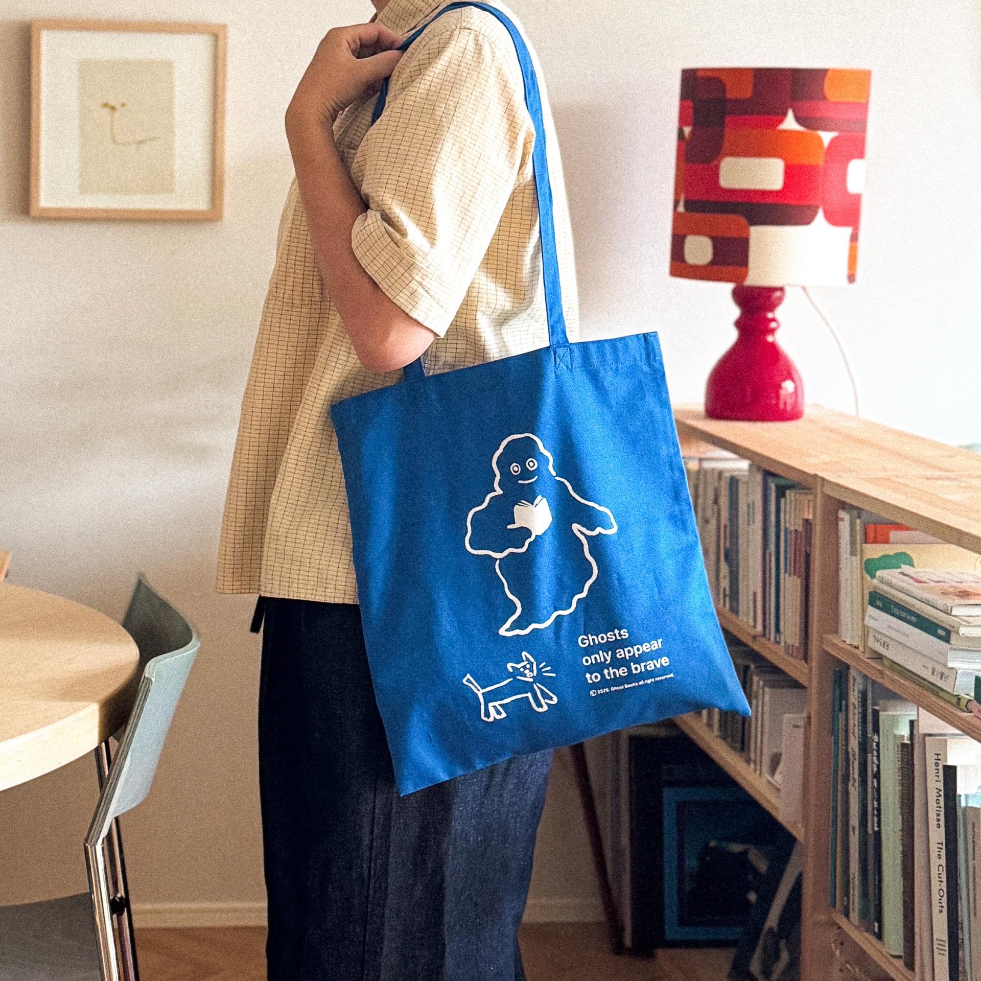 Ghost Books Tote Bag (Red/Blue)