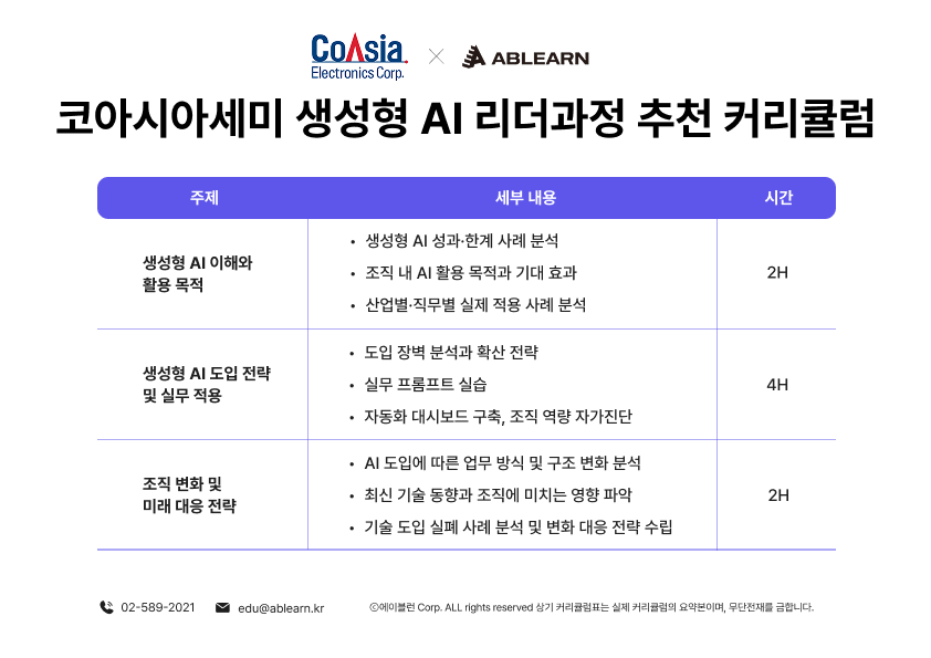 생성형 AI 리더과정 커리큘럼