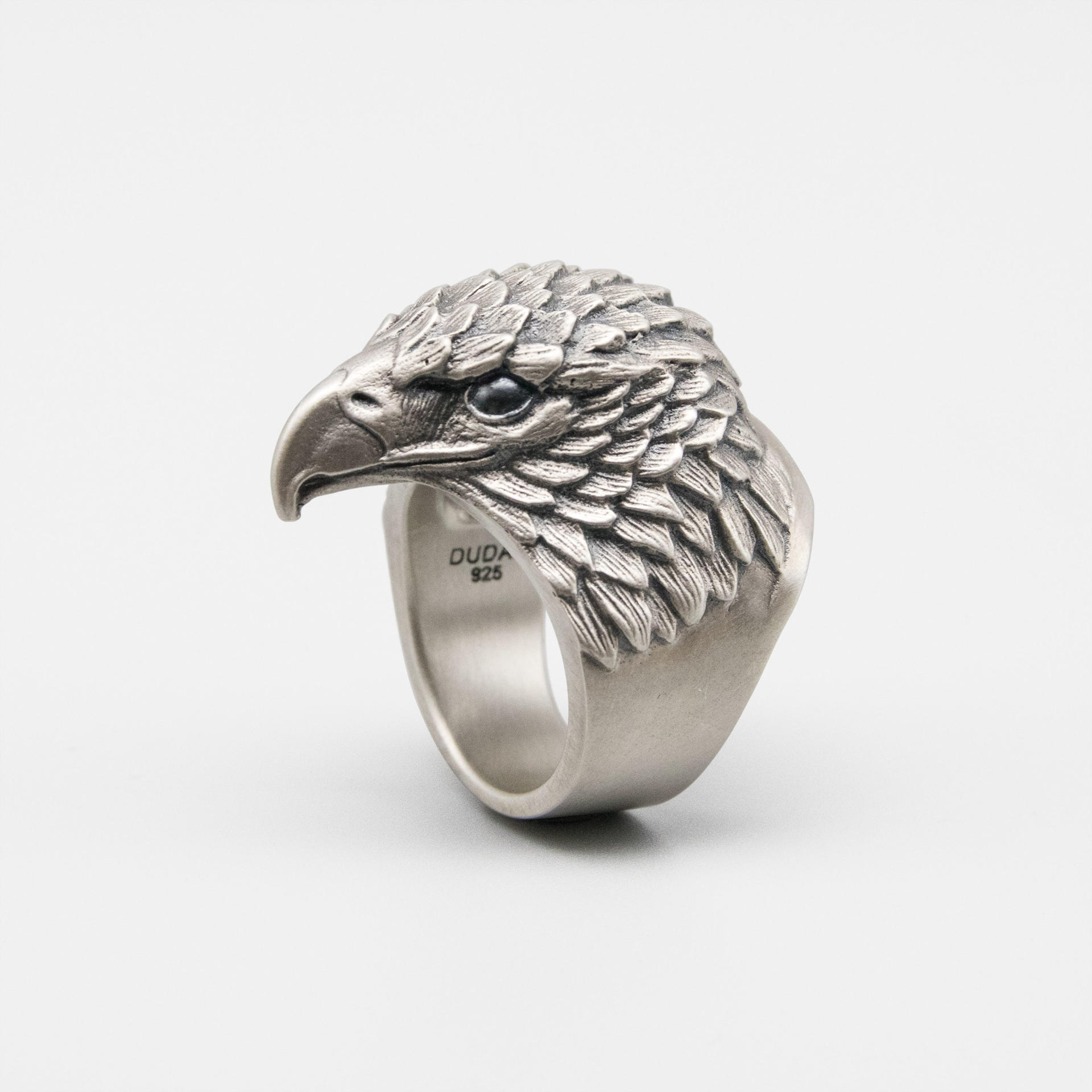 Real 925 Sterling Silver Mens Plain American Bald Eagle Ring Size 7 8 9 10  11 12