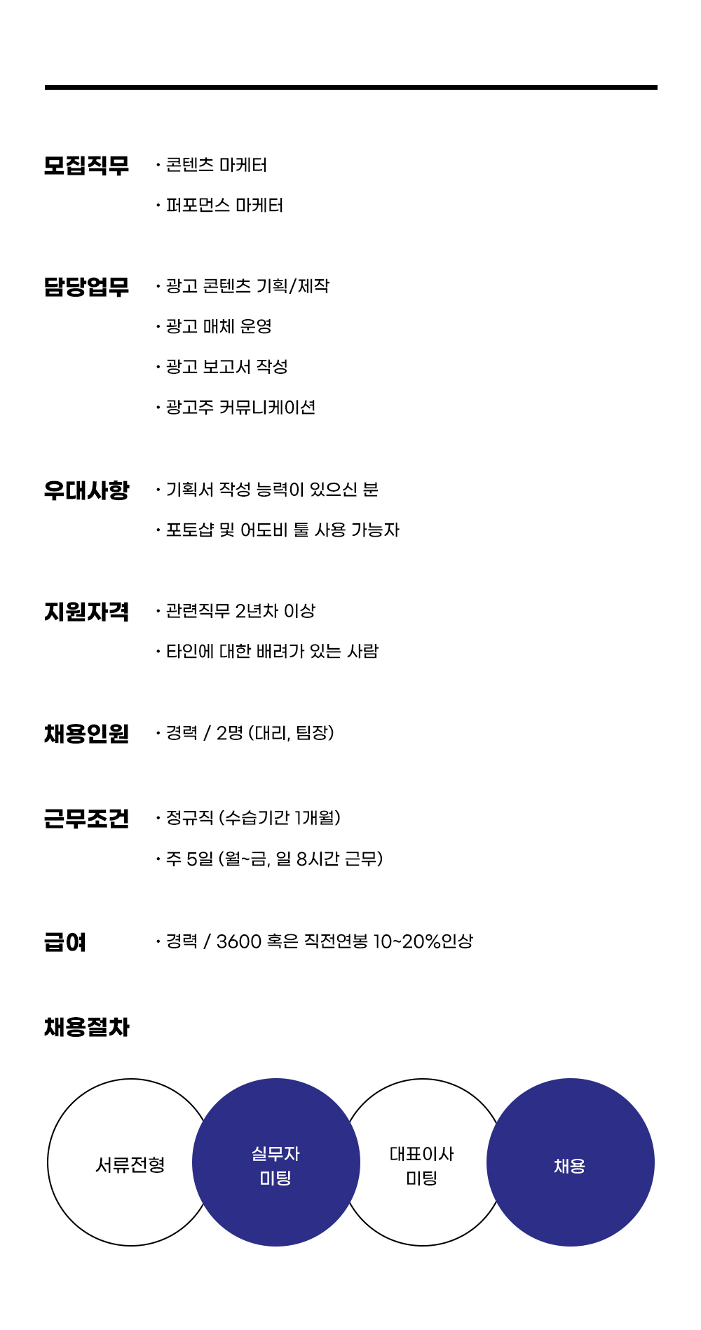 퍼포먼스/콘텐츠 마케터 ] 경력 채용공고 : 팀스완