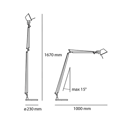 [ARTEMIDE 아르떼미데] Tolomeo Reading Floor Lamp | 톨로메오 리딩 플로어 램프