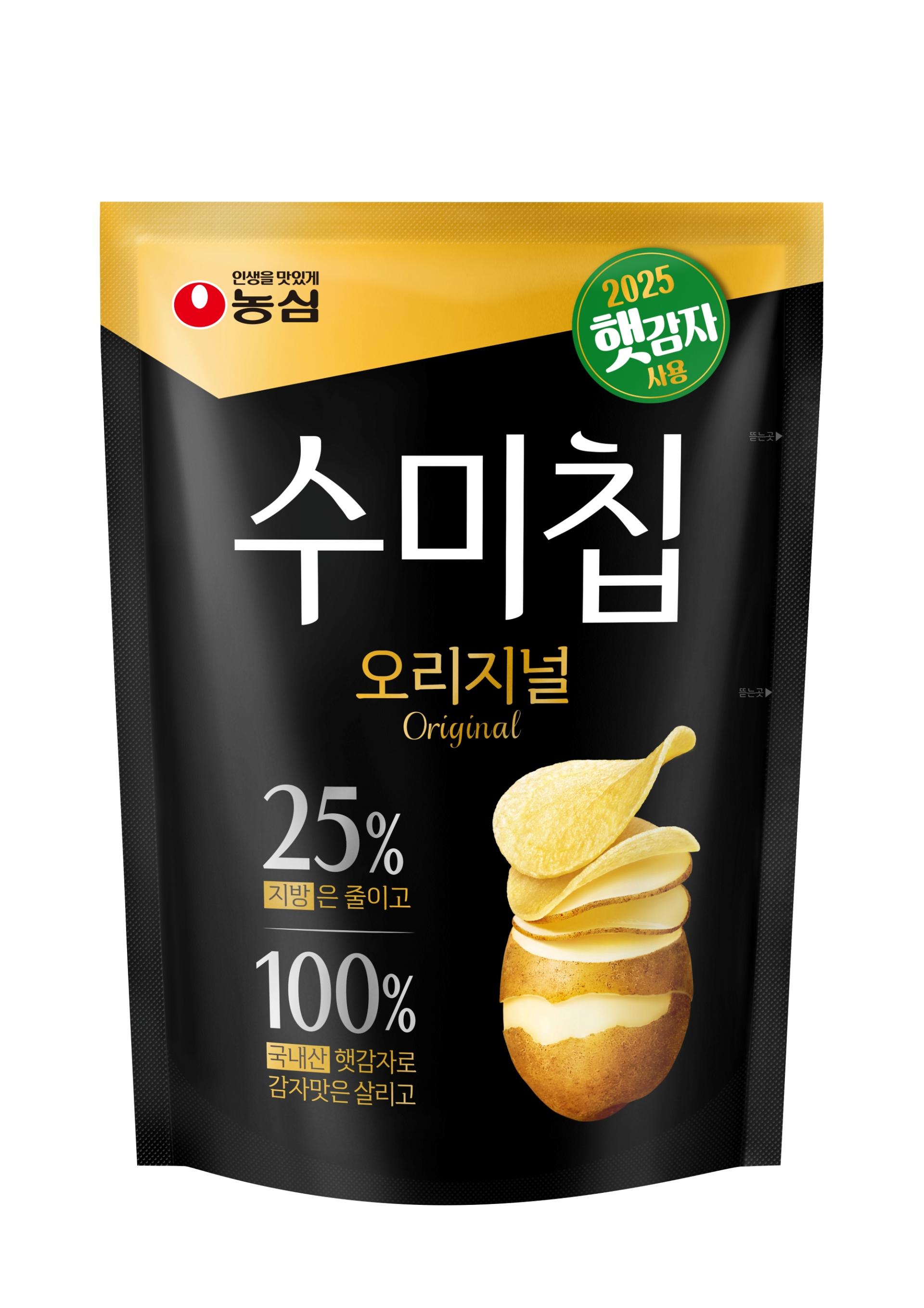 농심, 올해 첫 햇감자 수미칩 생산에 맞춰 패키지 리뉴얼 : 패키징 뉴스