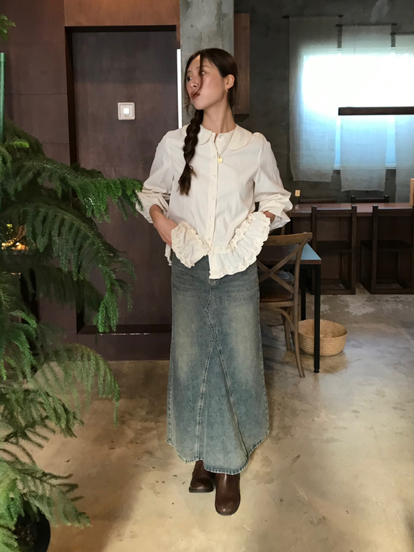 (당일발송♥) vintage maxi skirt 상세 이미지 4