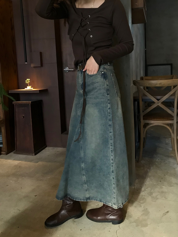 (당일발송♥) vintage maxi skirt 상세 이미지 14