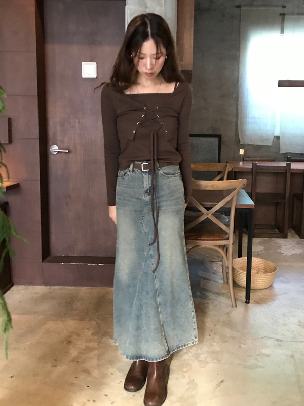 (당일발송♥) vintage maxi skirt 상세 이미지 16