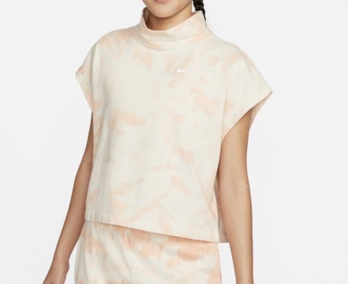 NIKE washed jersey high neck top