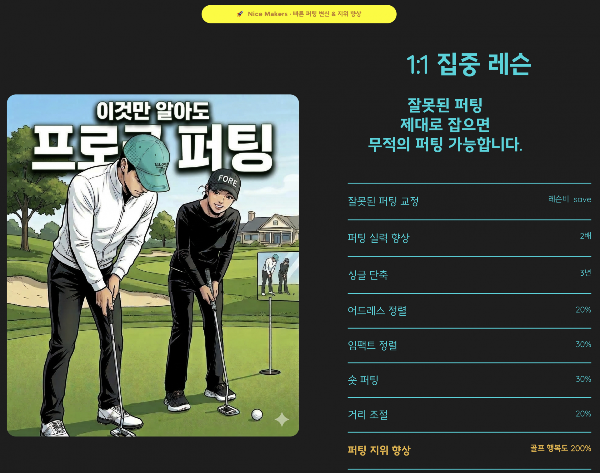 나이스메이커스 퍼팅 마스터 가이드