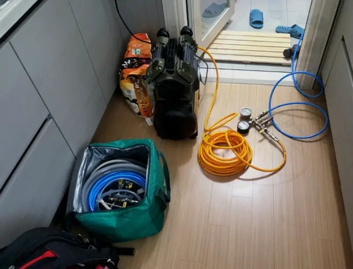 경기 안산시 상록구 본오동 신안아파트 난방배관 누수 수리 현장