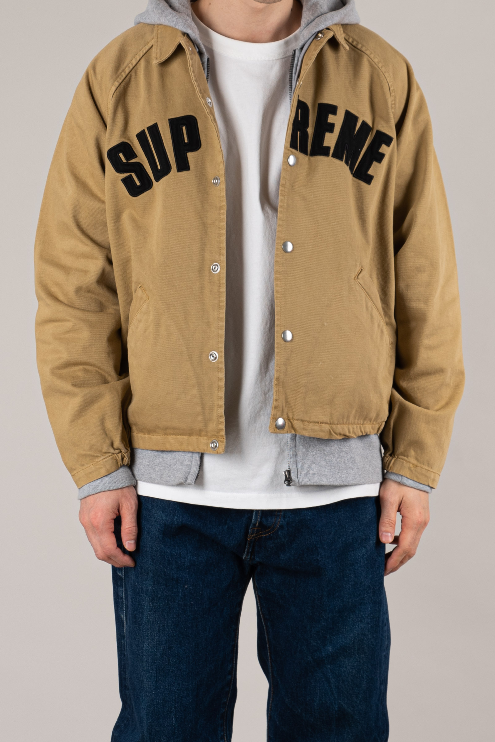Supreme snap front twill jacket ベージュ - ブルゾン