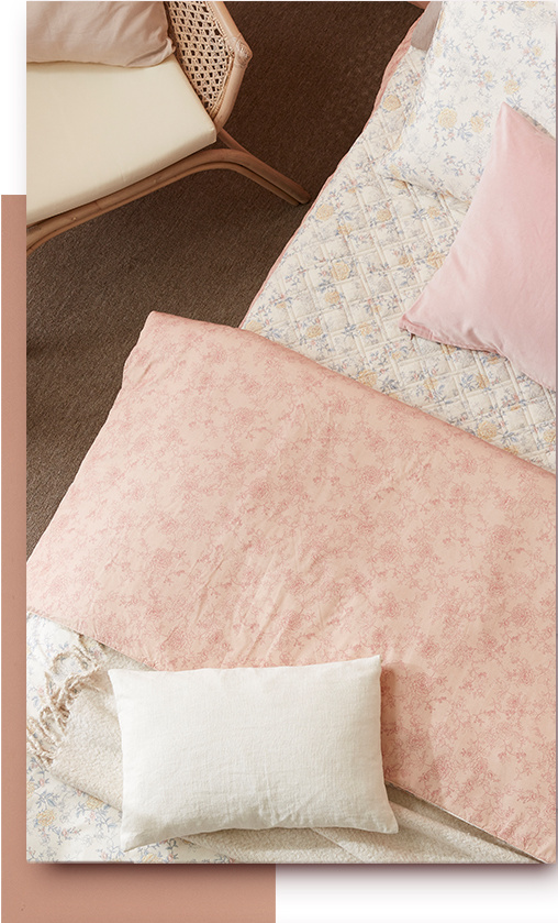 Enjoy spring energy in your bedroom all year with Rose Gold.