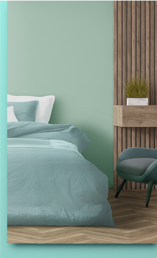 mint color refreshing comfortable bedding emotional atmosphere