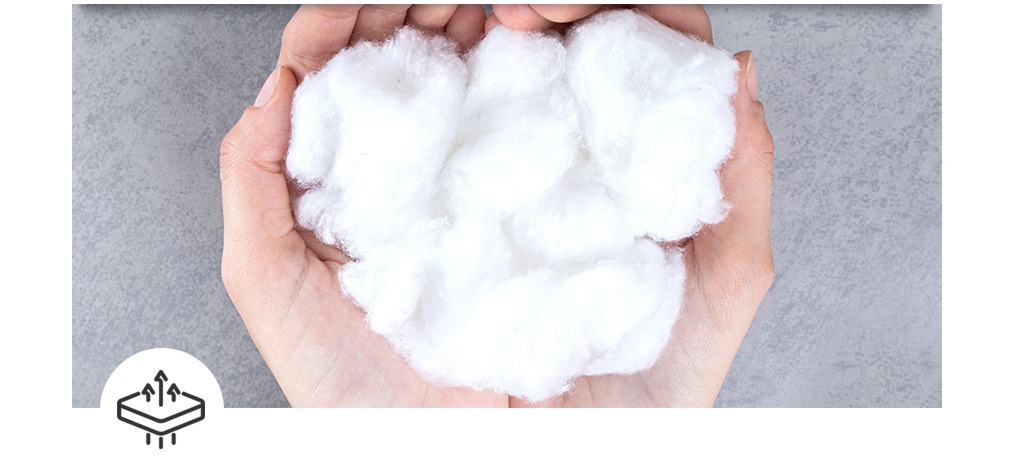 Premium warmth improvement bedding material