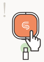 G-Plug on outlet without grounding cable, red light shows incorrect connection.