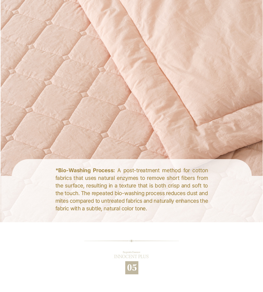 Innocent Plus premium bio-washed 60-count pure cotton fabric.