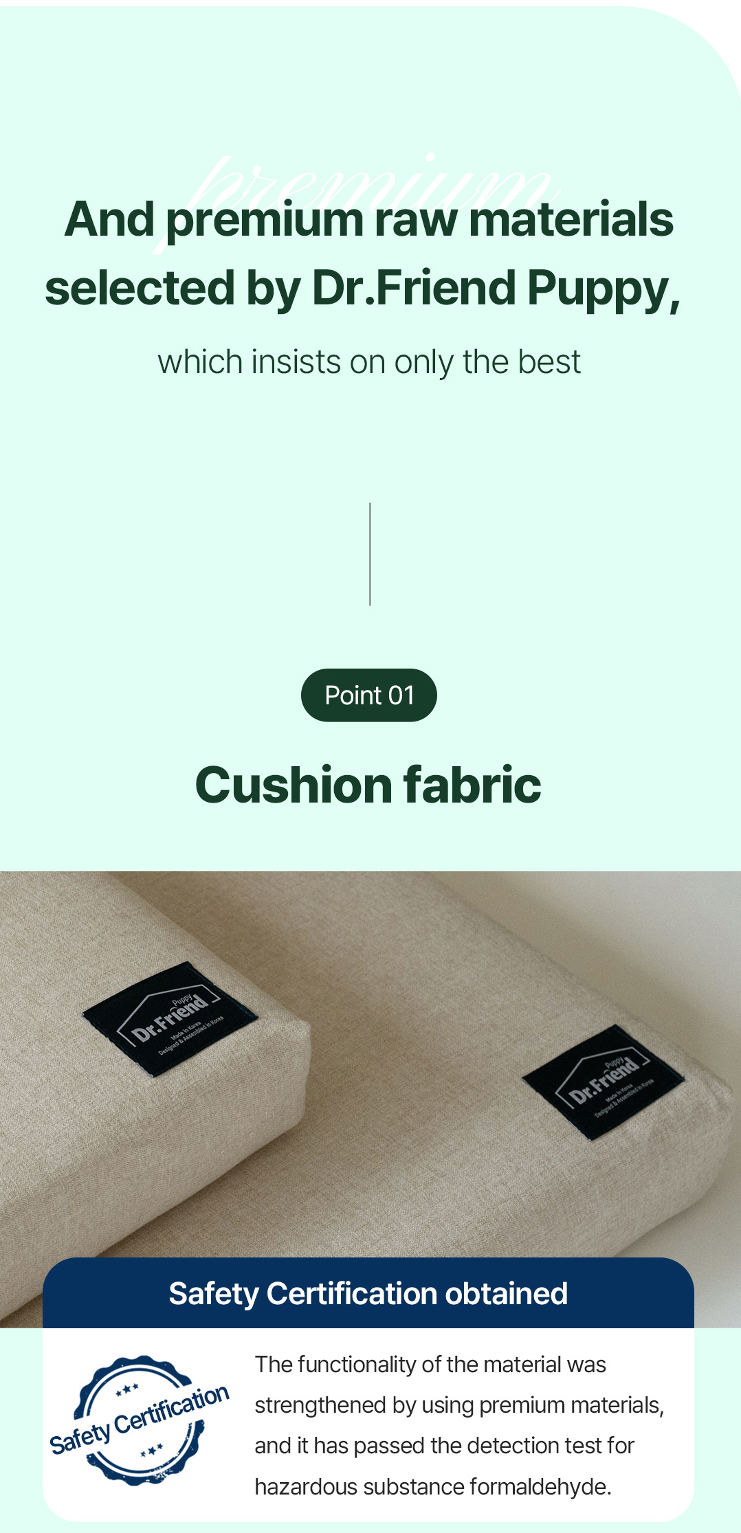 High-quality, meticulously chosen fibers for luxury pet sleep care