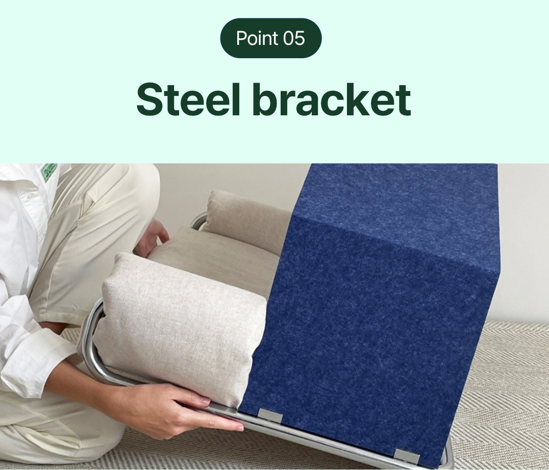 Durable nickel-plated steel frame for premium pet bed