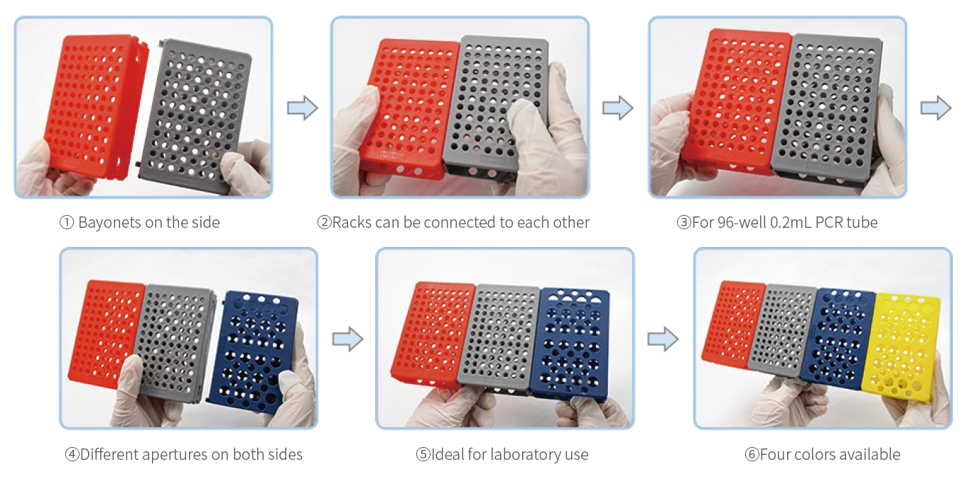 Biosharp 0.2/1.5mL Centrifuge tube rack, detachable
