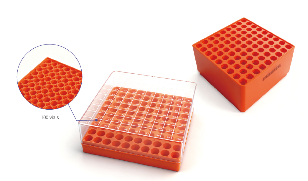 LABSELECT 2D cryogenic vial box