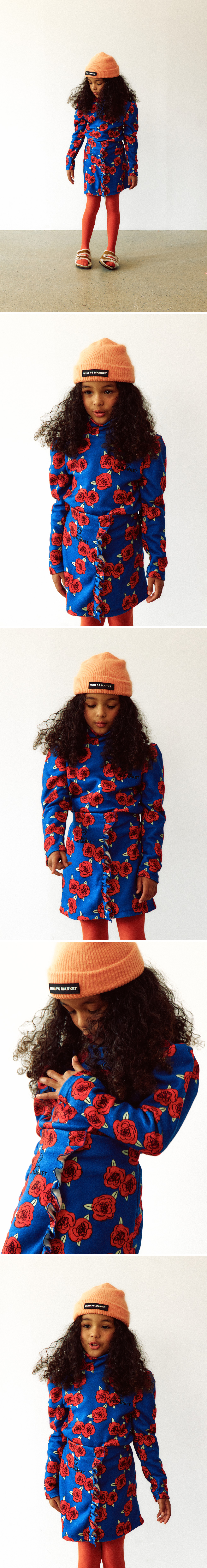25'FW 로즈 올오버 롱슬리브 티셔츠(BLUE)