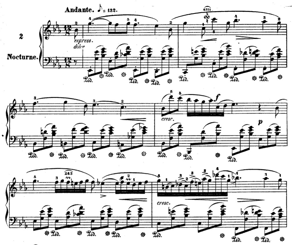 Chopin Nocturne Op.9 No.2 악보, 쇼팽 녹턴 2번 : 3분피아노