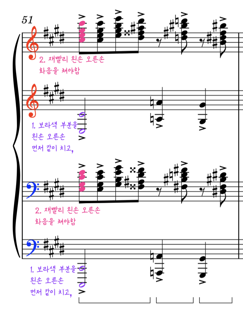 라흐마니노프 모스크바의 종 계이름 악보|프렐류드 Op.3 No.2|손번호·페달 포함