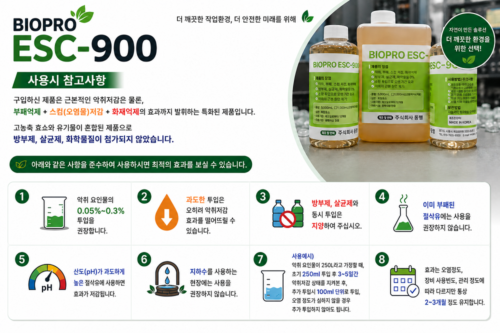 BIOPRO ESC-900 악취+부패+스컴저감+화재억제