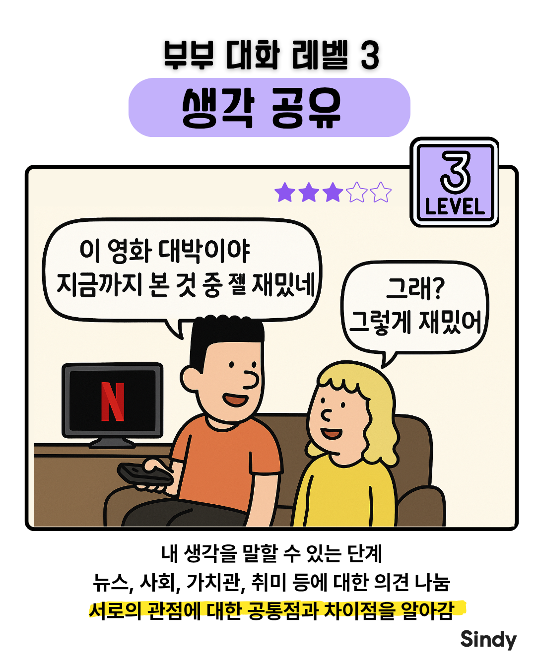 부부상담 대화 3. 생각 공유 대화