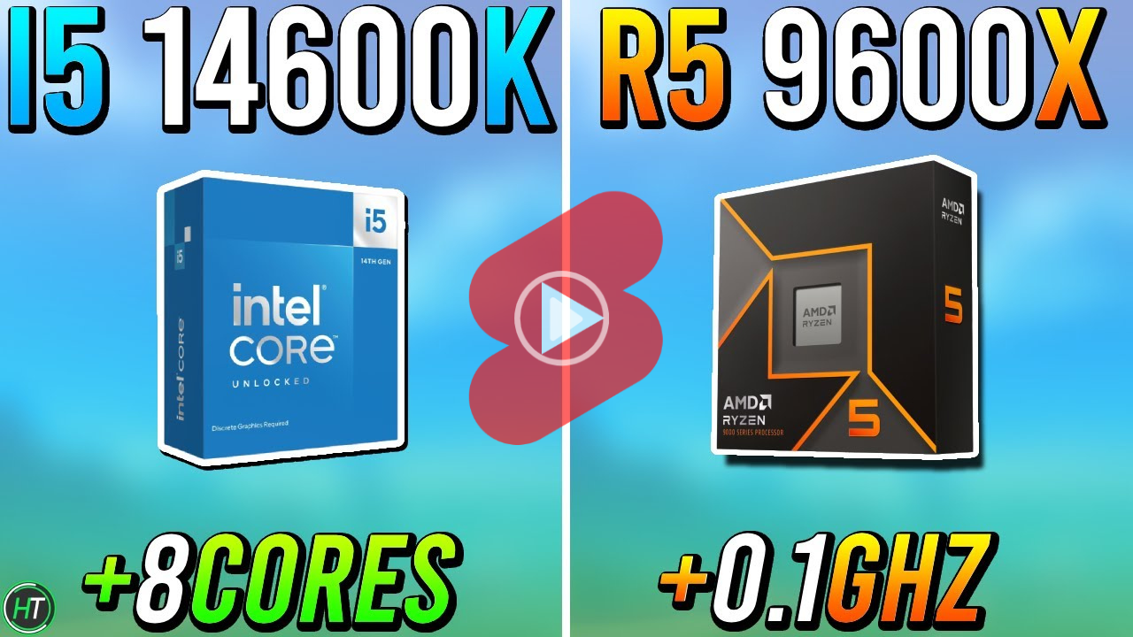 FHD, QHD, 4K 해상도에서 인텔 i5 14600K와 라이젠5 9600X 게임 성능 비교