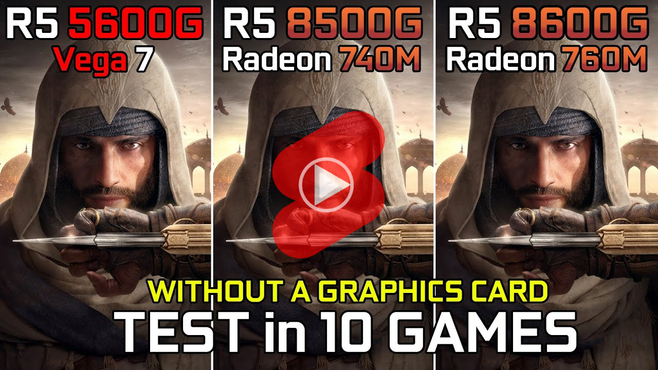 Ryzen 5 5600G vs Ryzen 5 8500G vs Ryzen 5 8600G 게임 성능 비교