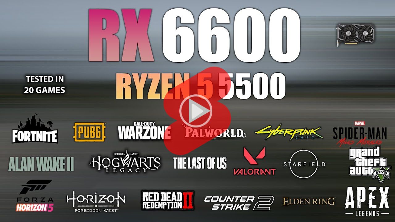 AMD 라이젠5-4세대 5500 (세잔) + RX 6600 + DDR4 16G PC의 게임 성능 확인과 가격