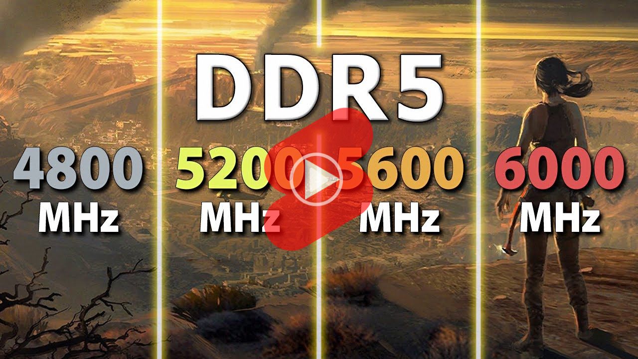 DDR5 메모리 게임 성능 비교 - 4800Mhz vs 5200Mhz vs 5600Mhz vs 6000MHz