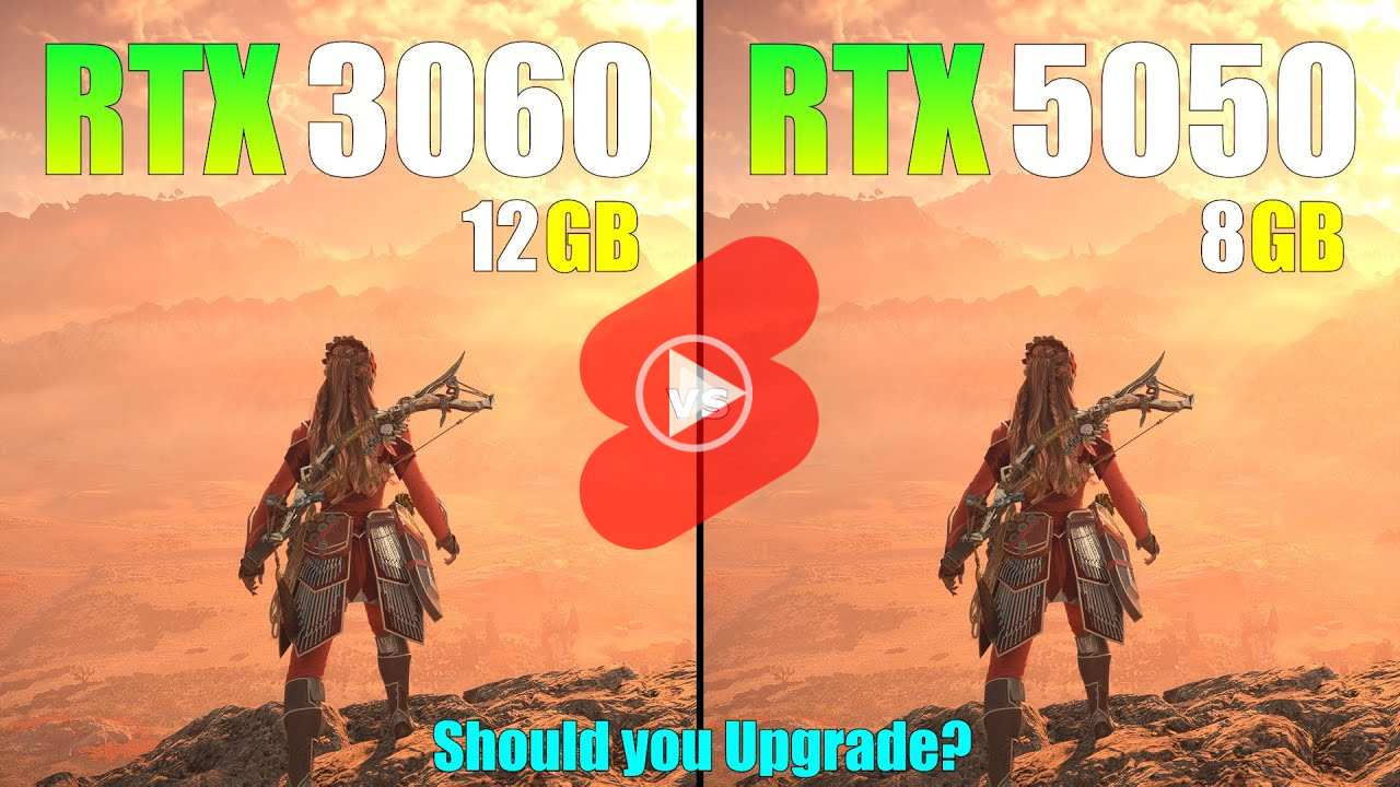 인텔 i5 12400 CPU PC에서 RTX 5050과 RTX 3060 게임 성능 비교 영상