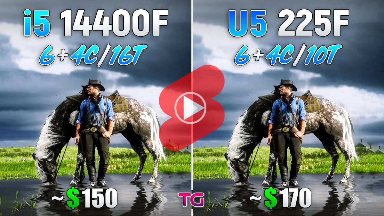 인텔 i5 14400F와 Ultra 5 225F 게임 성능 비교 영상