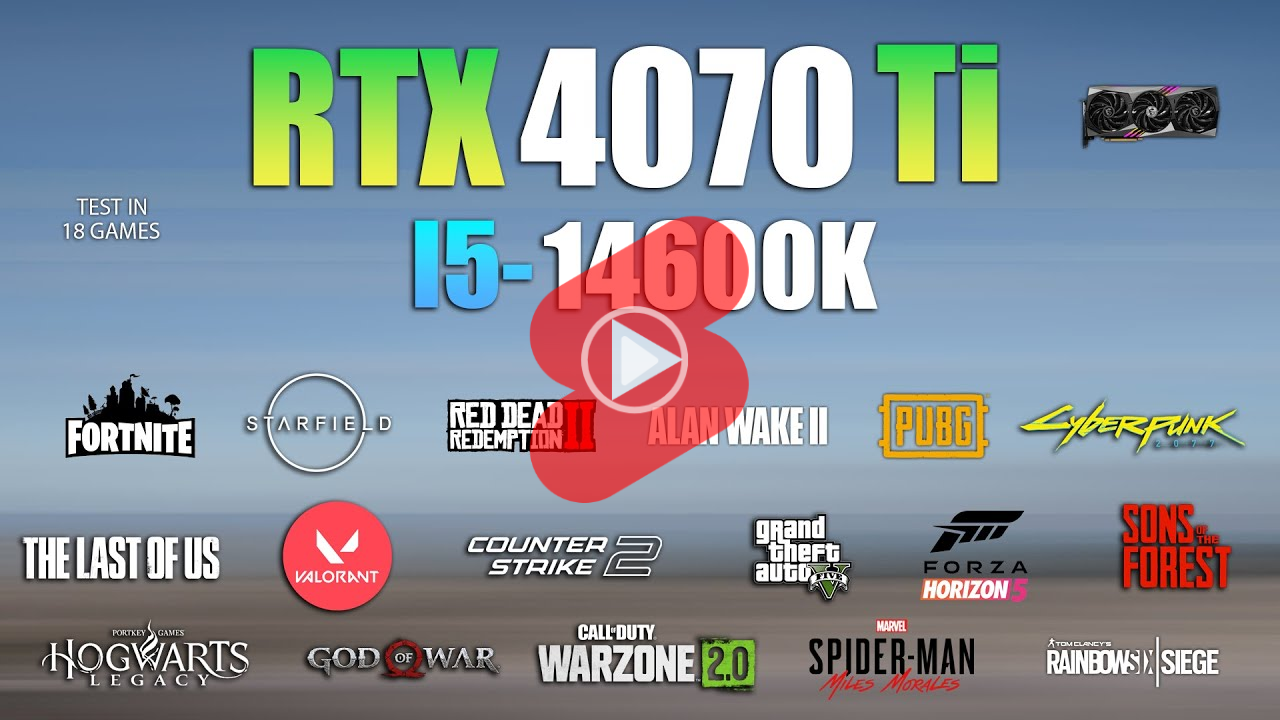 인텔 CPU 14600K 와 RTX 4070 TI 그래픽 카드 조합의 게임 성능 - QHD 해상도 (Feat. DDR5 메모리)