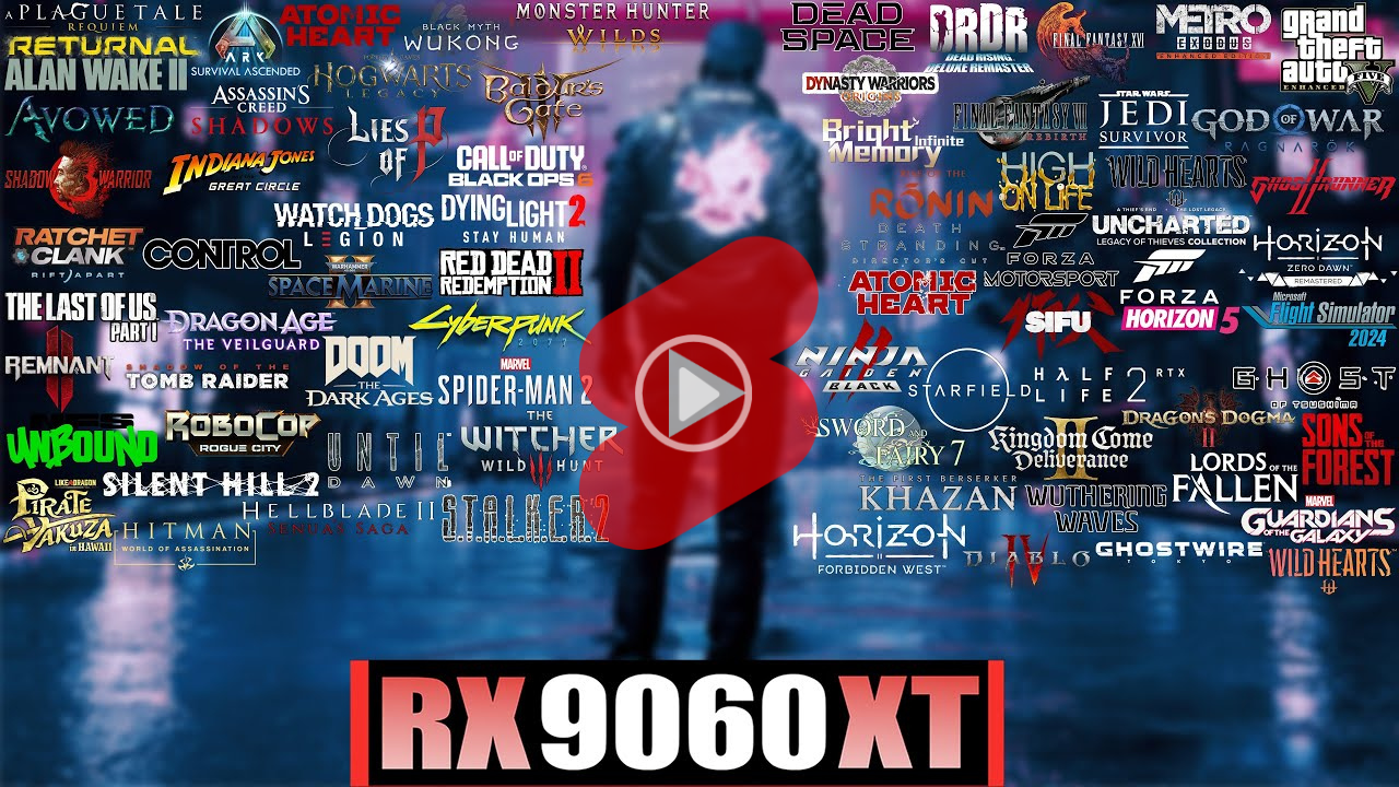 게임별 해상도에서 AMD 라이젠5 7600X + RX 9060 XT 16GB 조합 게임 성능 확인 영상