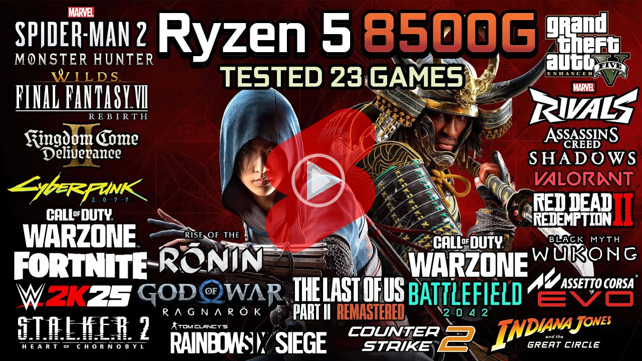 AMD Ryzen 5 8500G CPU 내장 그래픽의 게임 성능 영상