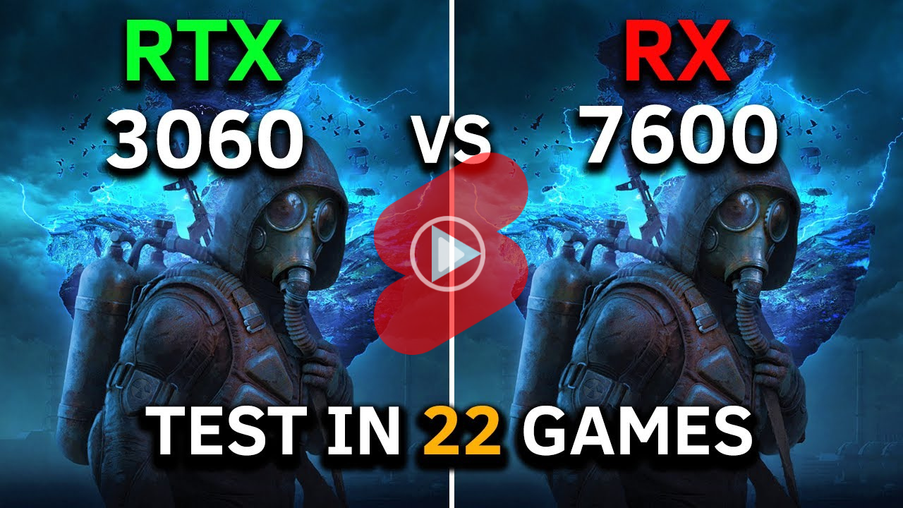 라이젠5 5600 CPU PC 에서 RTX 3060과 RX 7600 게임 성능 비교 