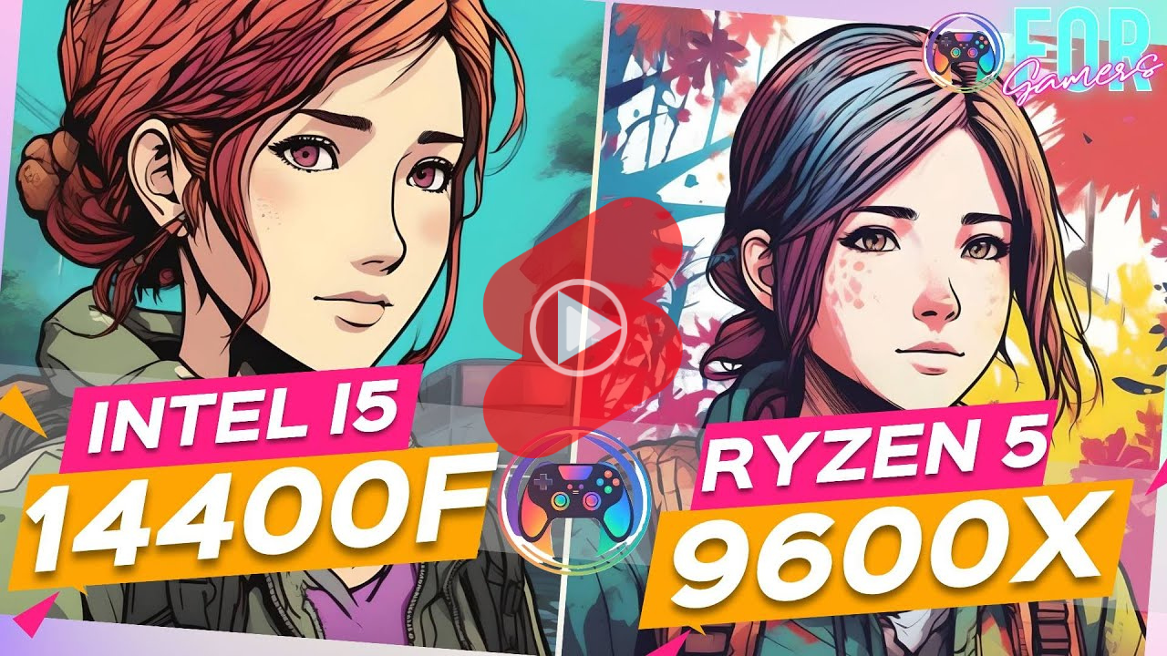 FHD(1080P), QHD(1440P), 4K 해상도에서 i5 14400F와 라이젠5 9600X + RX 9070 XT + 32GB 메모리 구성 PC의 게임 성능 확인 영상