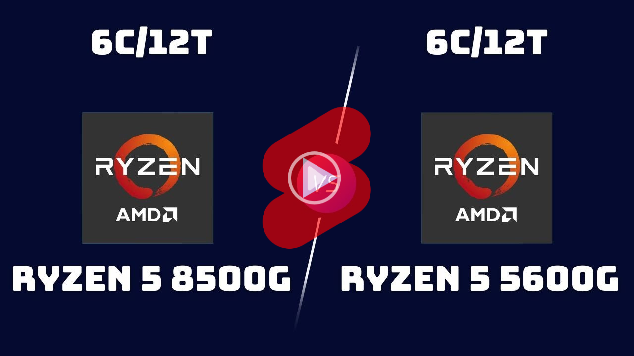 Ryzen 5 8500G vs Ryzen 5 5600G 성능 벤치 마크 비교 영상