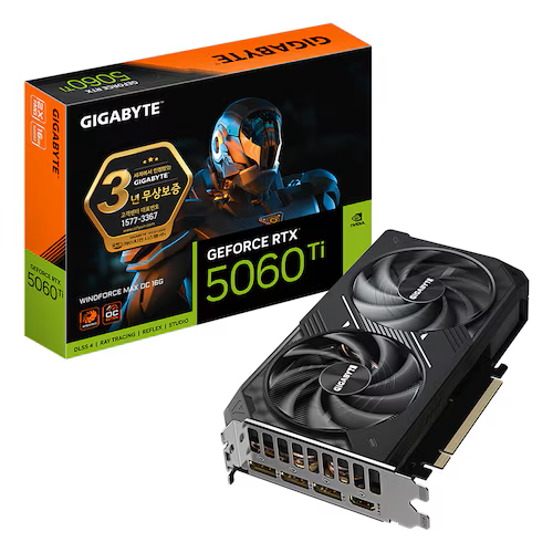 GIGABYTE 지포스 RTX 5060 Ti WINDFORCE MAX OC D7 16GB 그래픽 카드