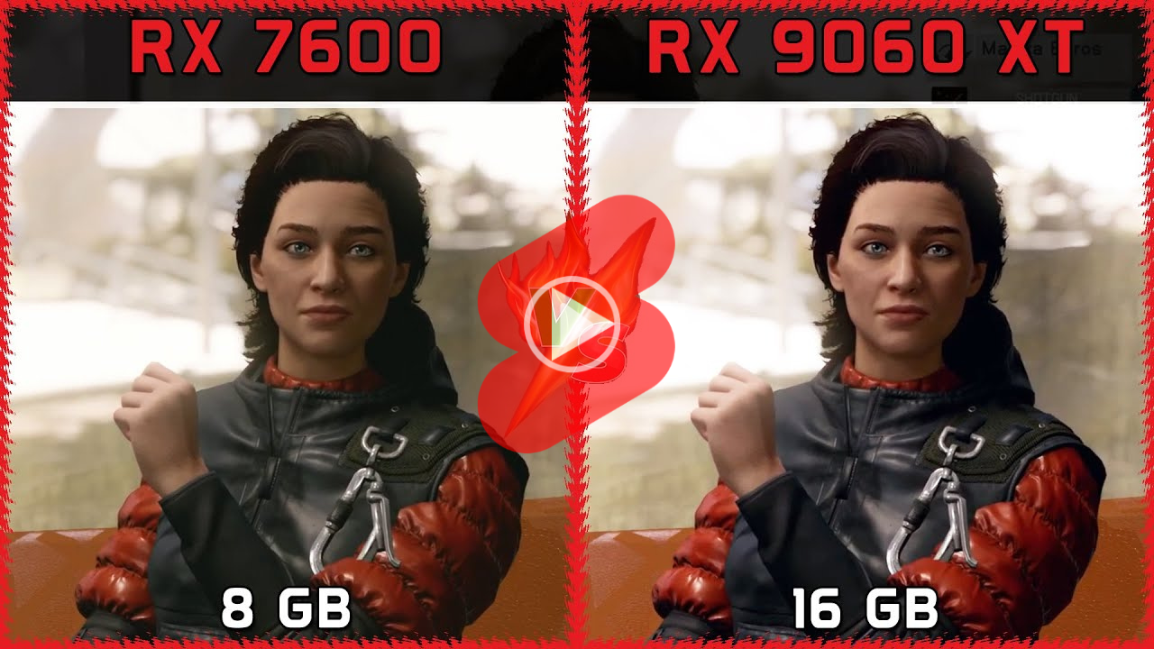  FHD, QHD 해상도에서 라데온 RX 9060 XT 8GB와 RX 7600 8GB 게임 성능 비교 영상