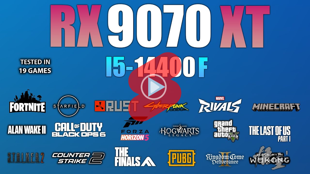 QHD 해상도에서 i5 14400F + RX 9070 XT + 32GB 메모리 구성 PC의 게임 성능 확인